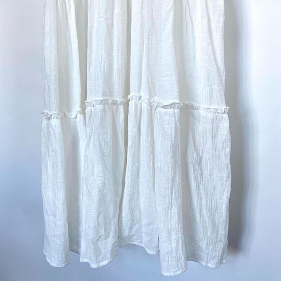 EN CRÉME Fancy White Embroidered Dress, Size XS - Picture 7 of 12